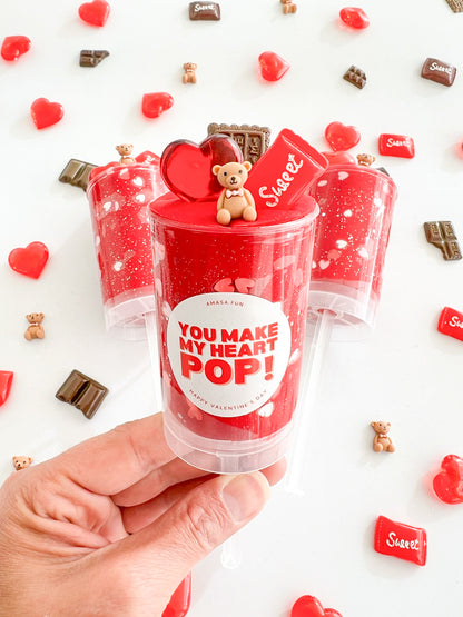 Red Valentine's Day Push Pop