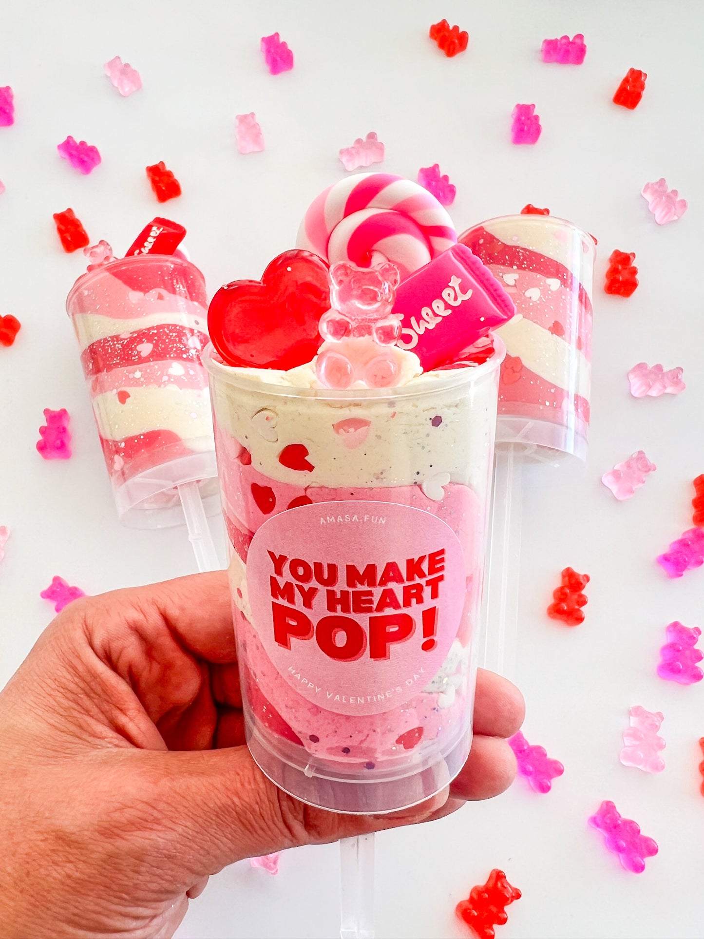 Pink Valentine's Day Push Pop