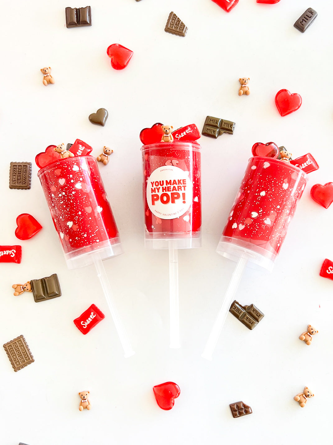 Red Valentine's Day Push Pop